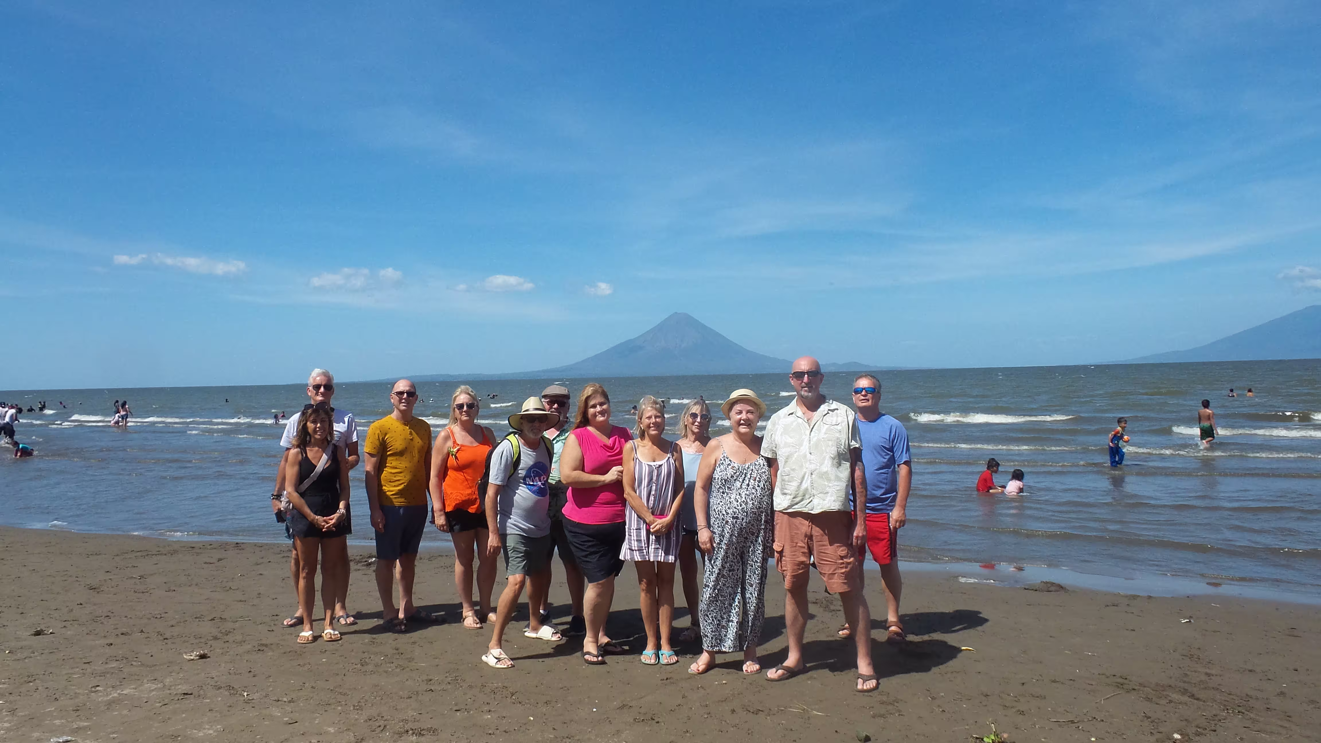 Group of travelers on a Costa Rica beach